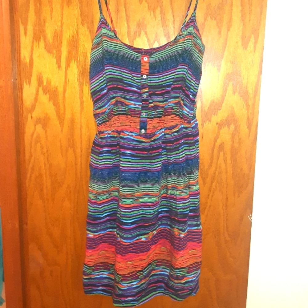 Unknown brand colorful spaghetti strap mini dress